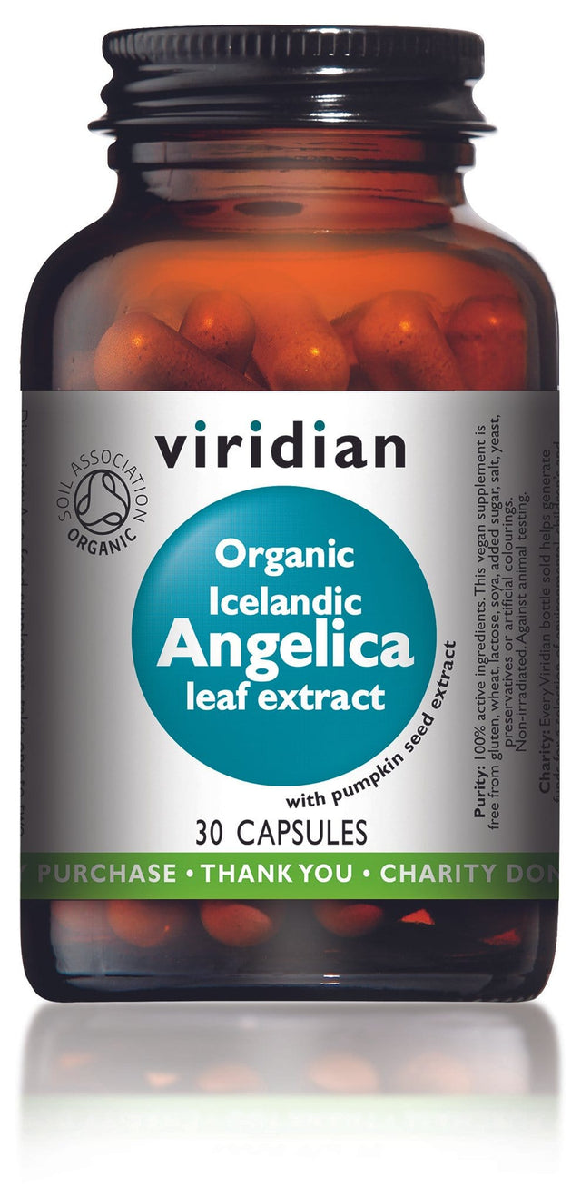 Viridian Organic Icelandic Angelica Leaf Extract, 30 Capsules