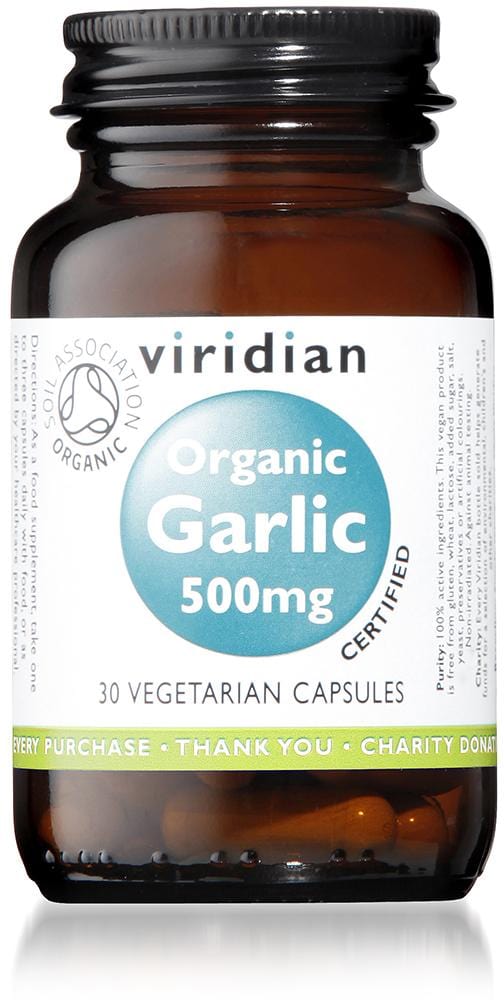 Viridian Organic Garlic, 500mg, 30 VCapsules