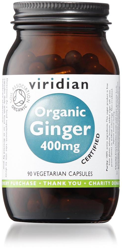 Viridian Organic Ginger Root, 400mg, 90 VCapsules