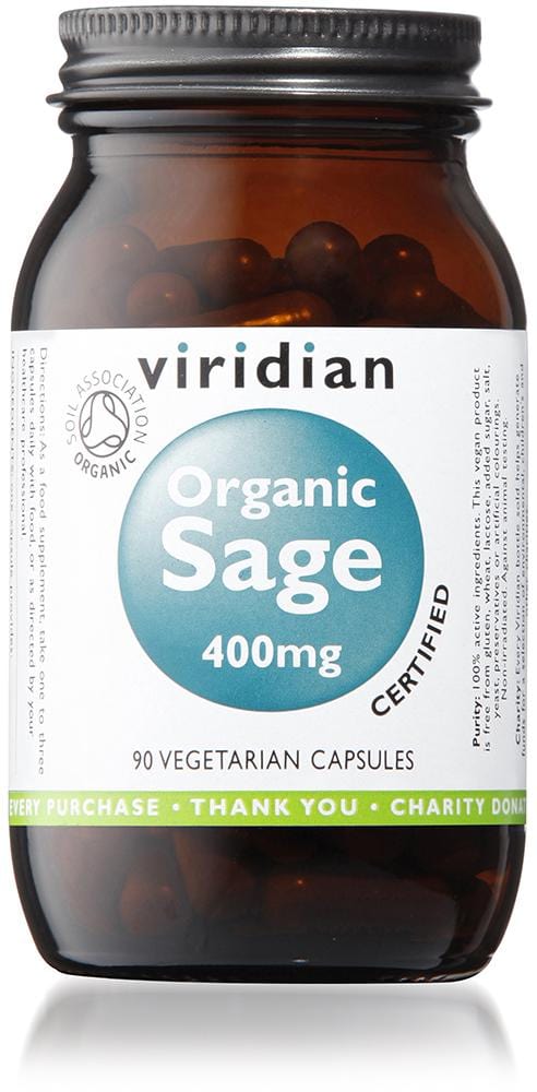 Viridian Organic Sage, 400mg, 90 VCapsules