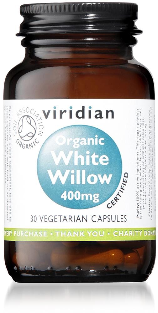Viridian Organic White Willow, 400mg, 30 VCapsules
