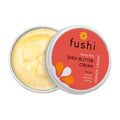 Fushi Shea Handy 95% Shea Butter Cream being applied to dry hands, highlighting its softening and nourishing properties