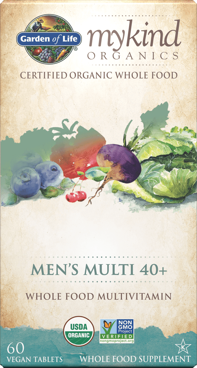 Garden Of Life mykind Organic Men's 40+ Multi, 60 Tablets