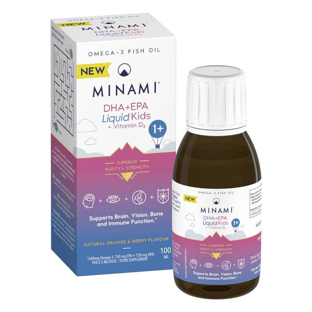 Minami DHA+EPA Liquid Kids+VIT D3 1+, 100ml