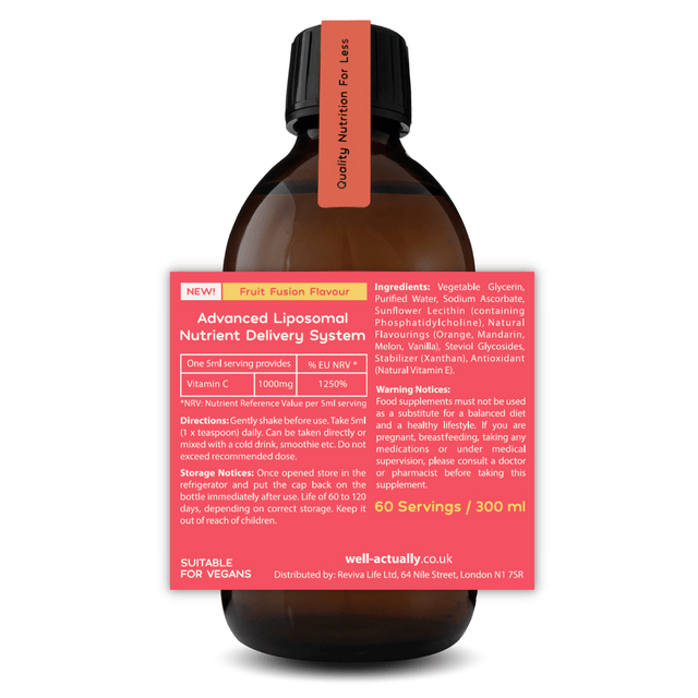 Well Actually Liposomal Vitamin C 1000mg High Strength, 250ml