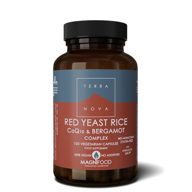 Terranova Red Yeast Rice, CoQ10 & Bergamot Complex, 100 VCapsules