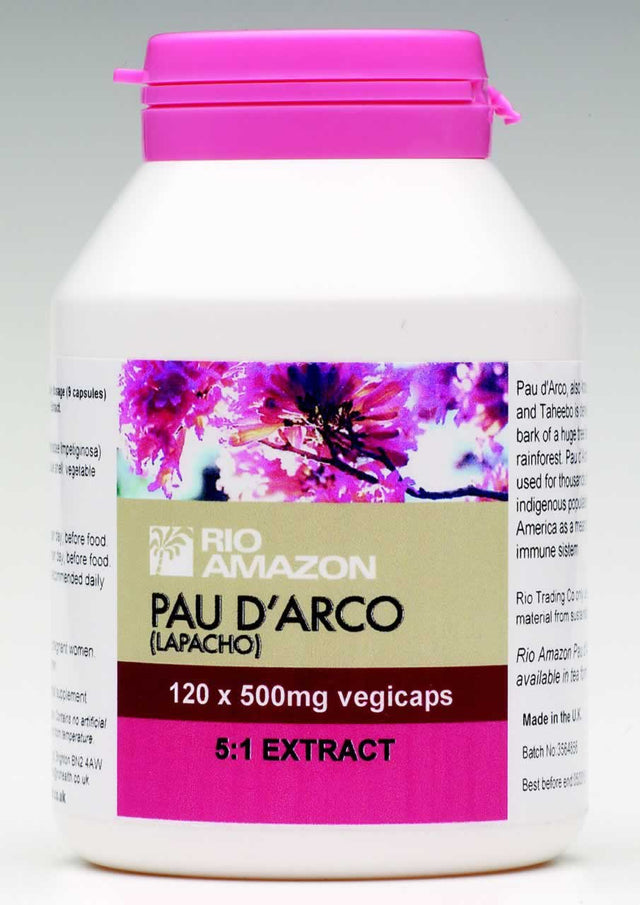 Rio Amazon Pau d'Arco 5:1 Extract, 2500mg, 120 Capsules