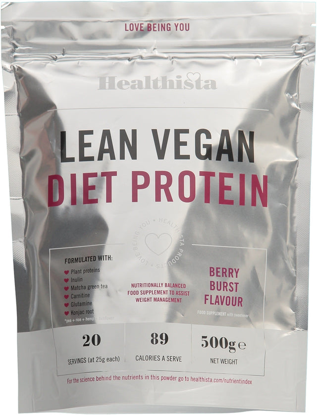 Healthista Lean Vegan Diet, 500gr Berry