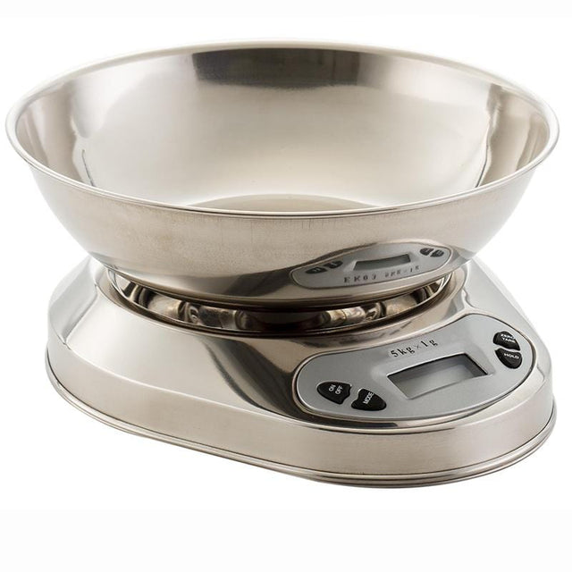 Sonvadia Digital Kitchen Scale - 5Kg - Stainless Steel Bowl And