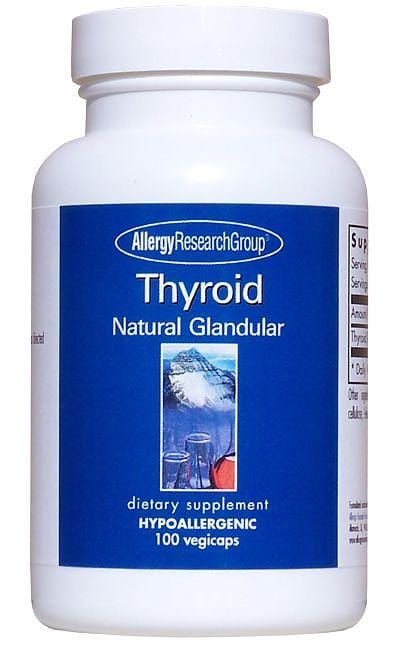 Allergy Research Thyroid Natural Glandular, 100 Capsules