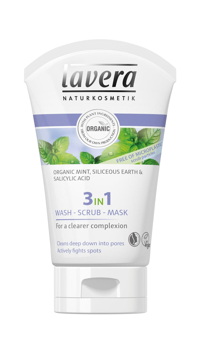 Lavera 3 In 1 Wash Scrub Mask, 125ml