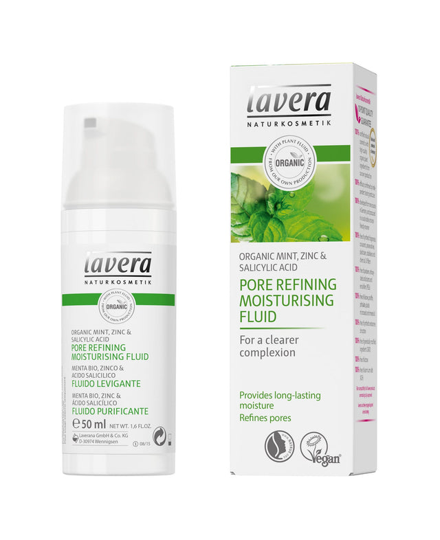 Lavera Mint Pore Refining Moisturising Fluid, 30ml