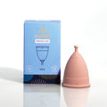 Silky smooth &Sisters nüdie Size B menstrual cup with Pebble™ pull and release holes