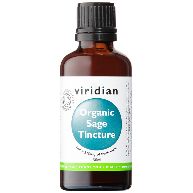 Viridian 100% Organic Sage Tincture, 50ml