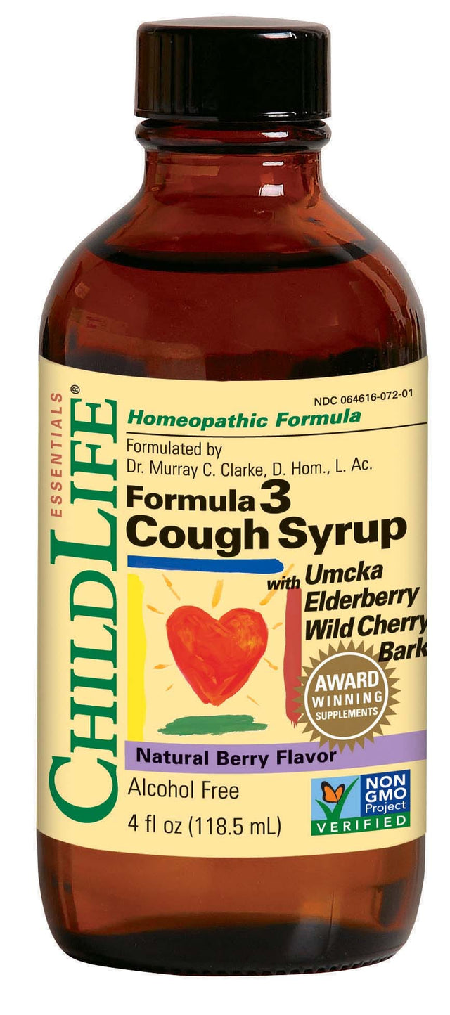 ChildLife Essentials Formula 3 Cough Syrup-  Berry Flavour, 120ml