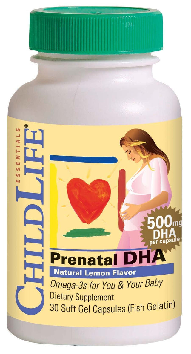 ChildLife Essentials Prenatal DHA-  Lemon Flavour, 30 Soft Gels