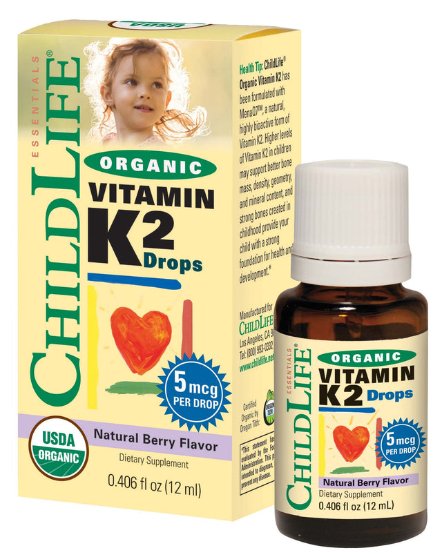 ChildLife Essential Organic Vitamin K2- Berry Flavour,  7.5ml