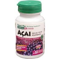 Nature's Plus Herbal Actives Acai, 500mg, 60 VCapsules