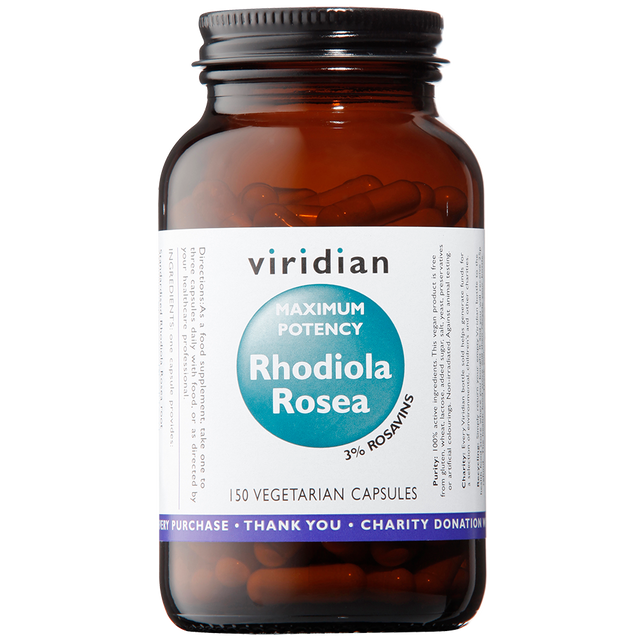 Viridian Maxi Potency Rhodiola Rosea Root Extract, 150 VCapsules