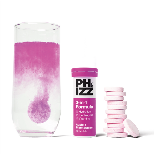 Phizz 2-in-1 Effervescent Multivitamin + Electrolyte 10 Tablets, Apple & Blackcurrant