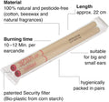 Luxuriously handmade BIOSUN earcandles in honey, sage, and chamomile scents, featuring natural cotton and beeswax ingredients for a calming ear treatment