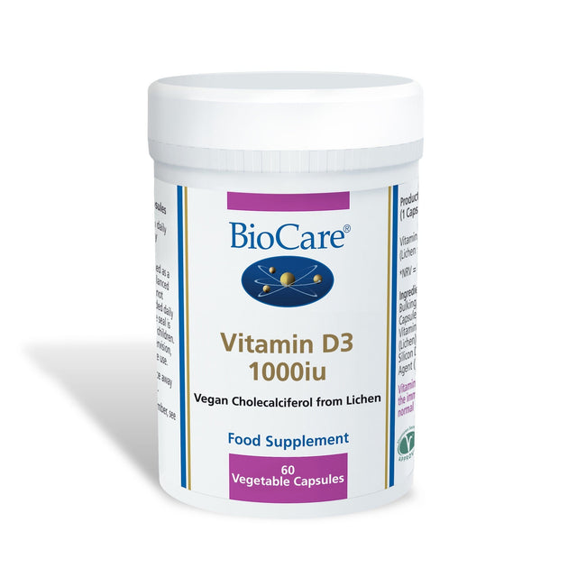 Biocare Vitamin D3- 1000IU, 60 Capsules