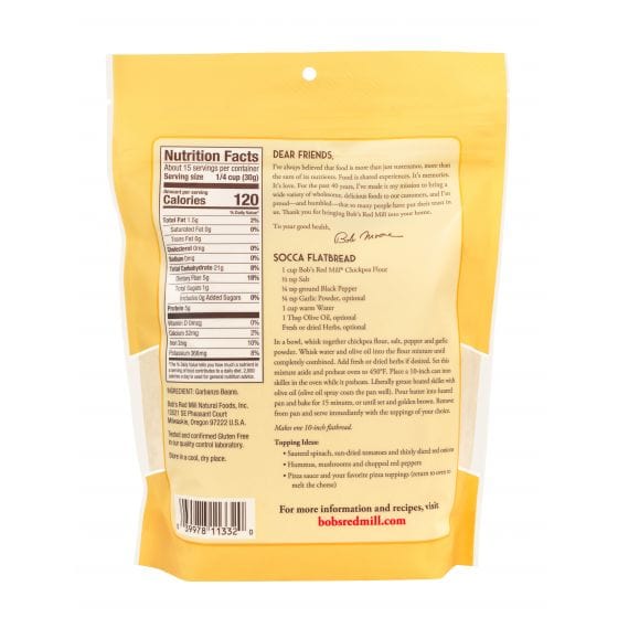 Bob's Red Mill Chickpea Flour (Garbanzo Bean Flour), 454gr