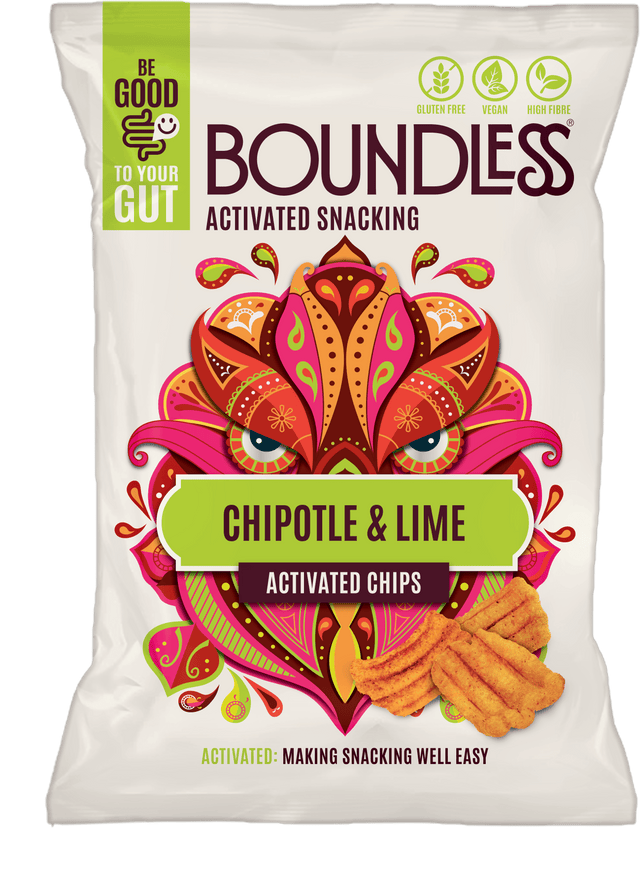 Boundless Activated Snacking- Chipotle and Lime Activated Chips, Sharing Bag 80gr