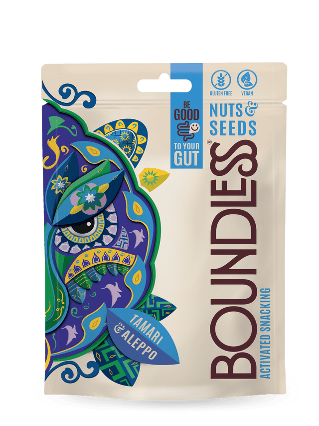 Boundless Nuts & Seeds Tamari & Aleppo Activated Snacking, 90gr
