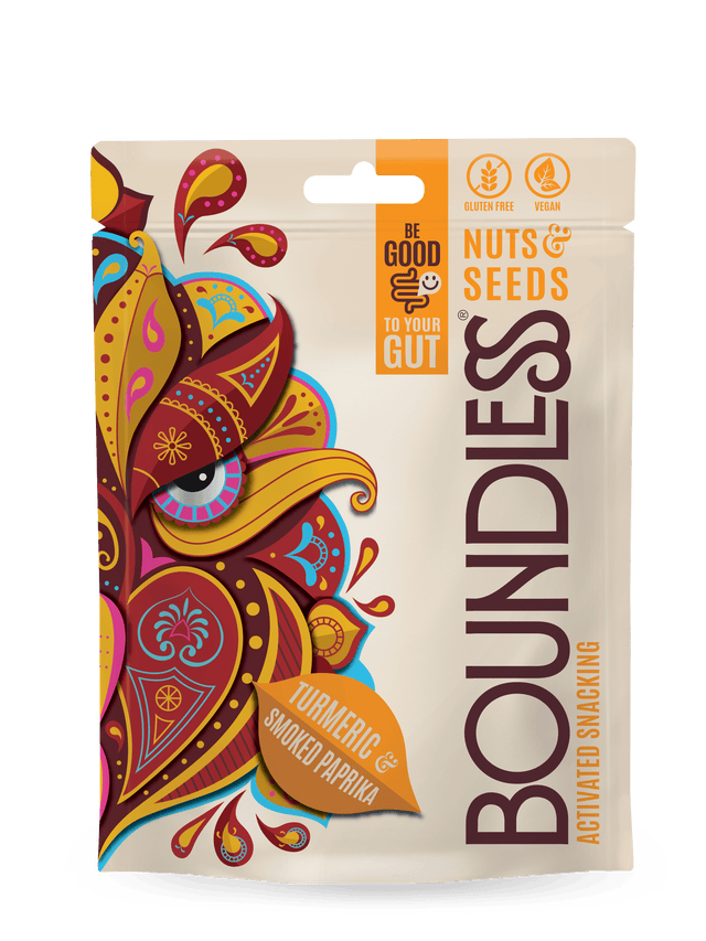 Boundless Nuts & Seeds Turmeric & Smoked Paprika Activated Snacking, 90gr