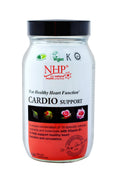 Vegan capsules of NHP Cardio Support supplement with various nutrients and botanicals