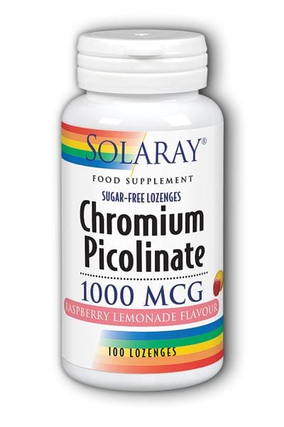 Solaray Chromium Picolinate, 1000mcg, 100Loz