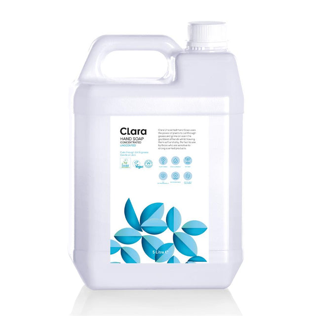 Clara Concentrated Hand Soap- Unscented, 5Lt