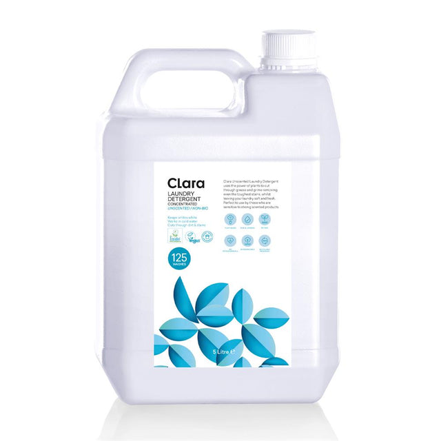 Clara Concentrated Laundry Detergent Non-Bio-  Unscented, 5Lt