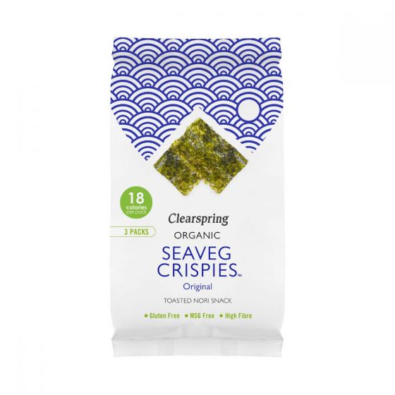 Clearspring Organic Seaveg Crispies- Origina, 3X4gr