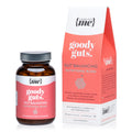 Complete Me Goody Guts capsules featuring probiotics, Slippery Elm, and Marshmallow ingredients
