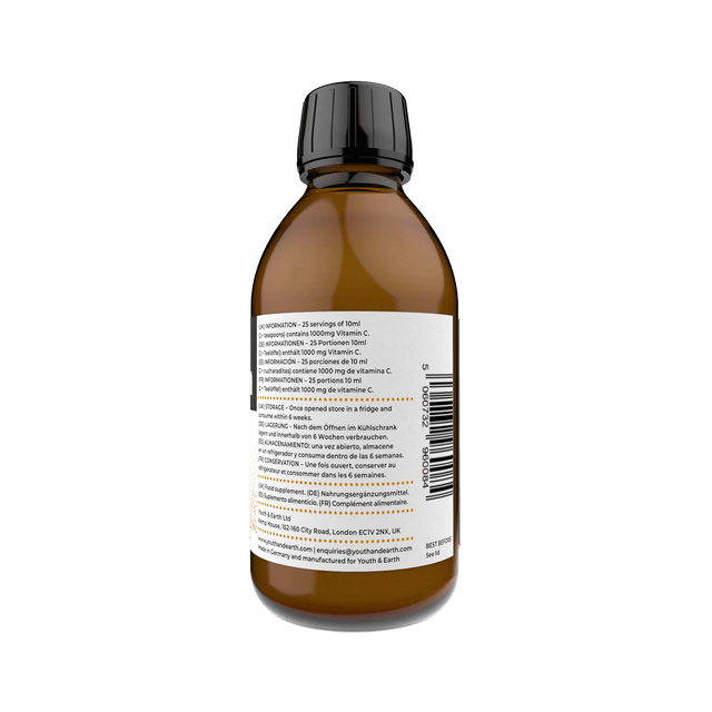 Youth & Earth Liposomal Vitamin C 1000mg, Orange 250ml