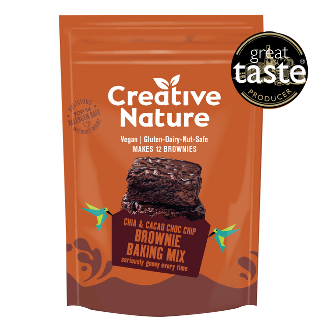 Creative Nature Chia & Cacao Chocolate Chip Brownie Mix, 400gr