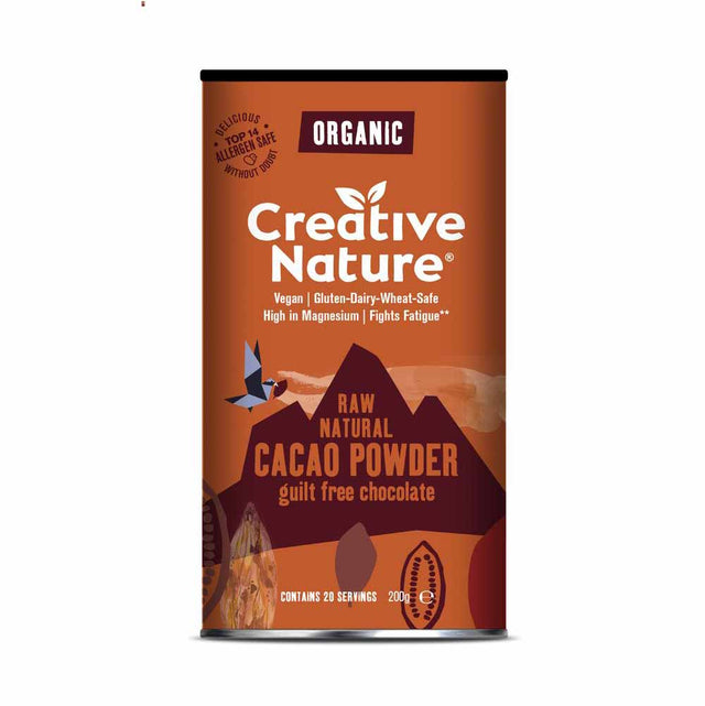 Creative Nature Organic Peruvian Raw Cacao Powder , 200gr