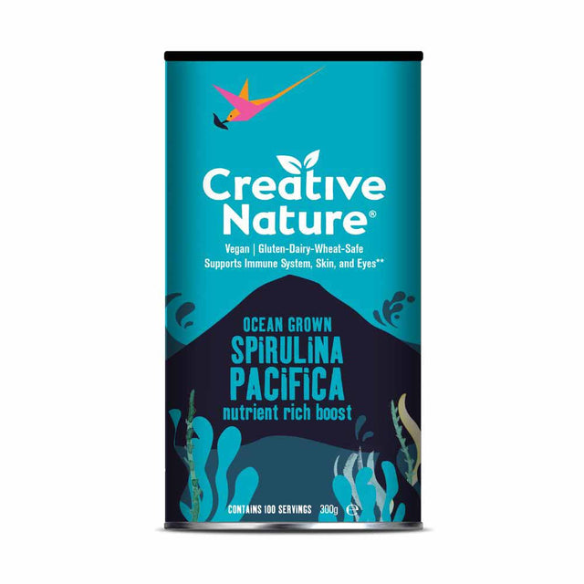 Creative Nature Raw Super Greens Spirulina Powder, 300gr