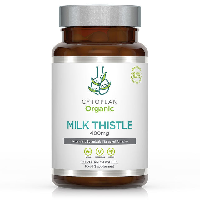 Cytoplan Organic Milk Thistle- 400mg, 60 VCapsules