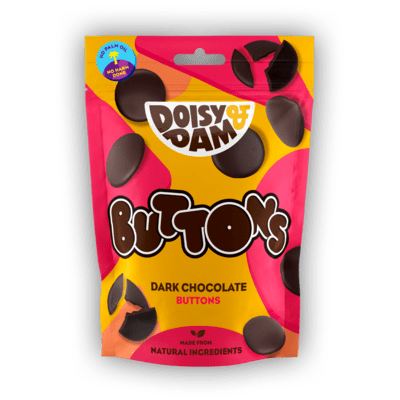 Doisy & Dam Dark Chocolate Buttons- Share Bag, 80gr