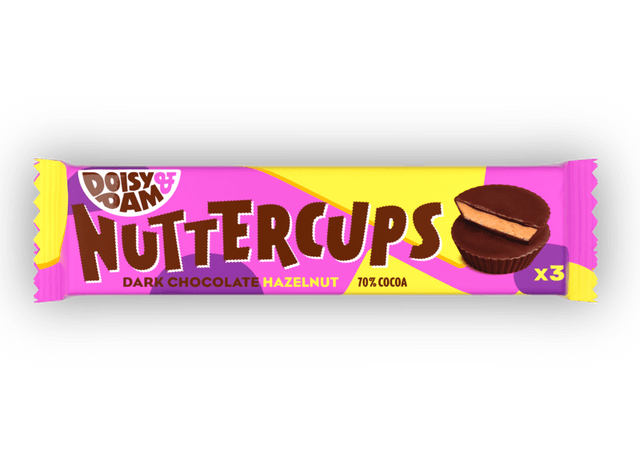 Doisy & Dam Dark Chocolate Hazlenut Nuttercups , 30gr