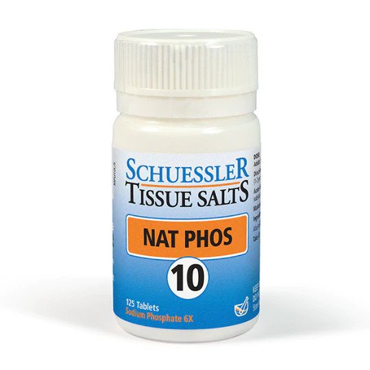 Dr. Schüssler Salts Nat Phos, NO. 10- Acid Neutraliser,125 Tablets