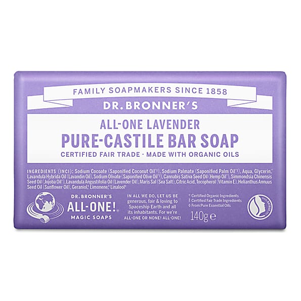 Dr Bronner Organic Soap Bar-Lavender, 140gr