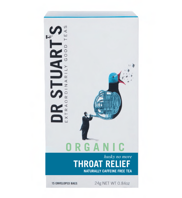 Dr Stuart’s  Organic Throat Relief Tea, 15 Bags