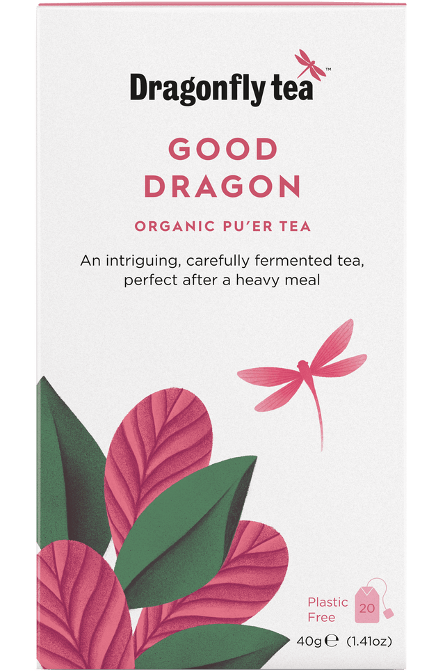 Dragonfly Good Dragon Organic Pu'er Tea, 20 Bags