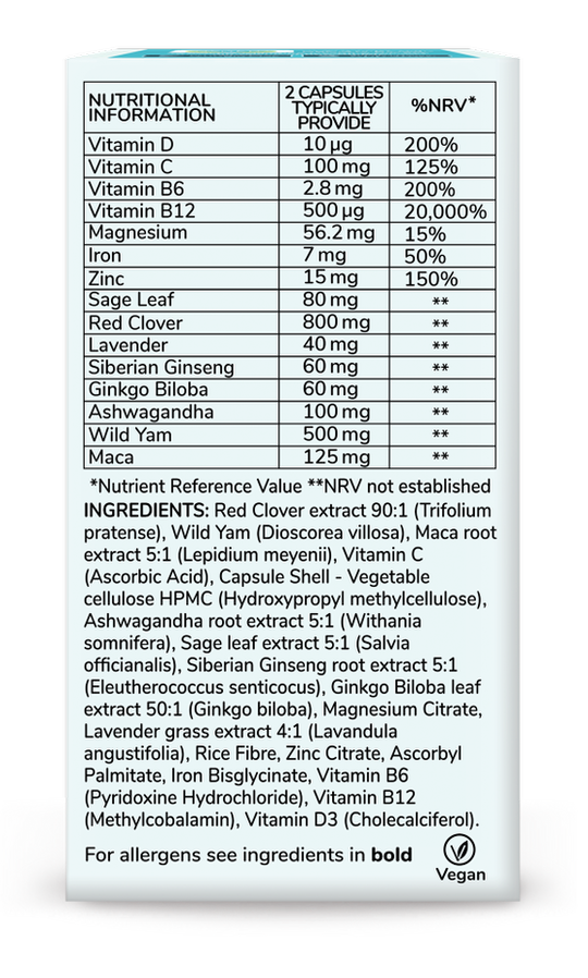 Health & Her Perimenopause Multi-Nutrient Food Supplement, 60 Capsules