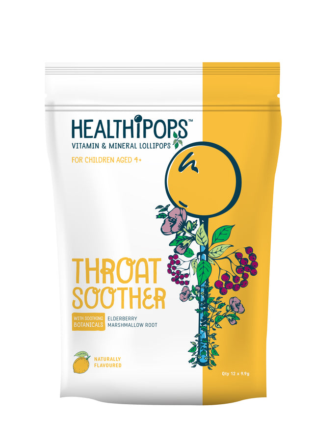 Healthipops Throat Soother Lollipop, 12X9.9gr