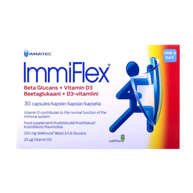 Immitec Immiflex Beta Glucans+ Vitamin D3, 30 VCapsules